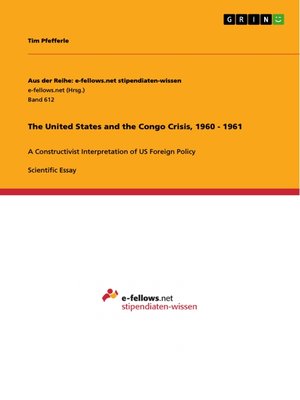 cover image of The United States and the Congo Crisis, 1960--1961